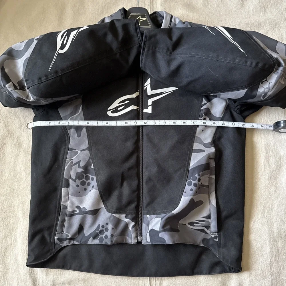 Alpinestars Sniper Men's  Motorcycle Size L Black Camo Armor Padded Jacket